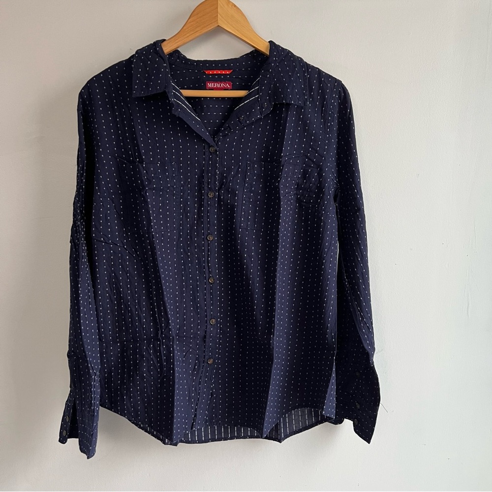 Merona Navy Button Down Shirt